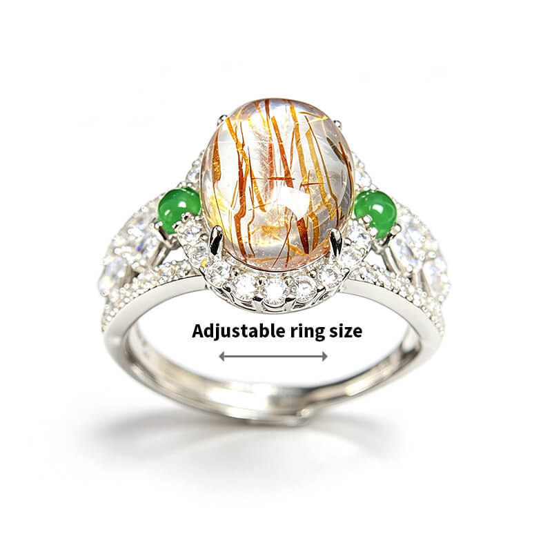 Aurora Hollow Super Seven Halo Silver Ring