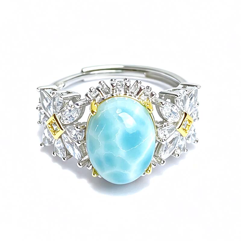 Marina Vintage Coastal Larimar Statement Ring