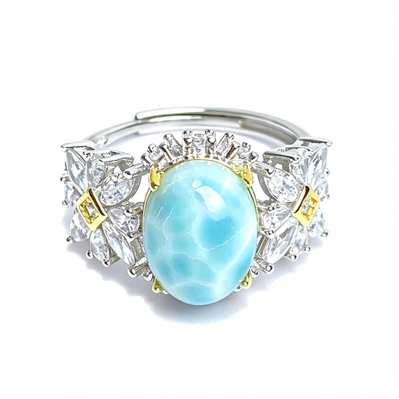Marina Vintage Coastal Larimar Statement Ring