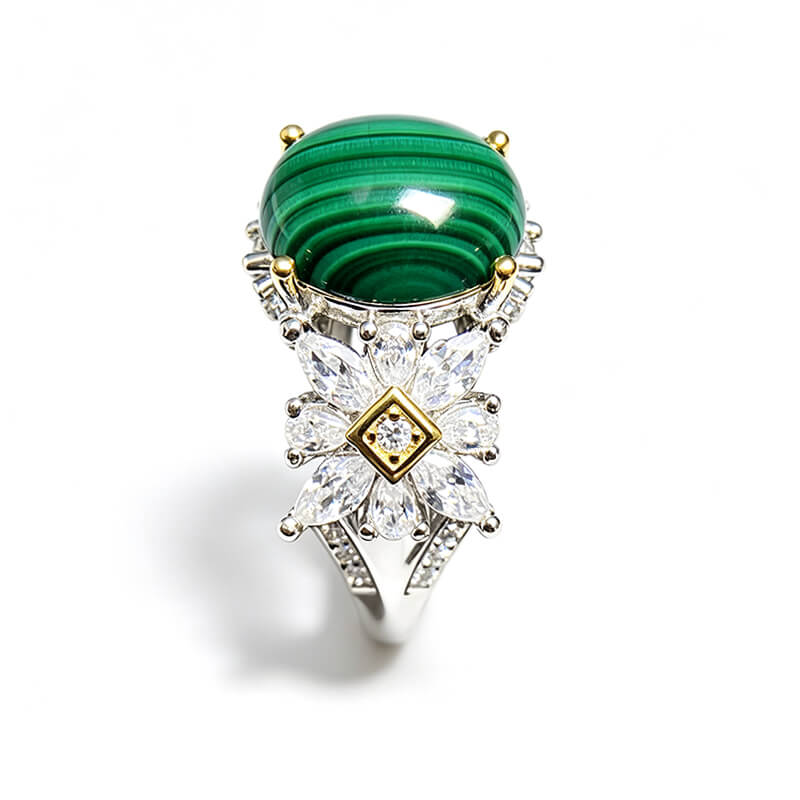 Rosalind Vintage Garden Malachite Statement Ring