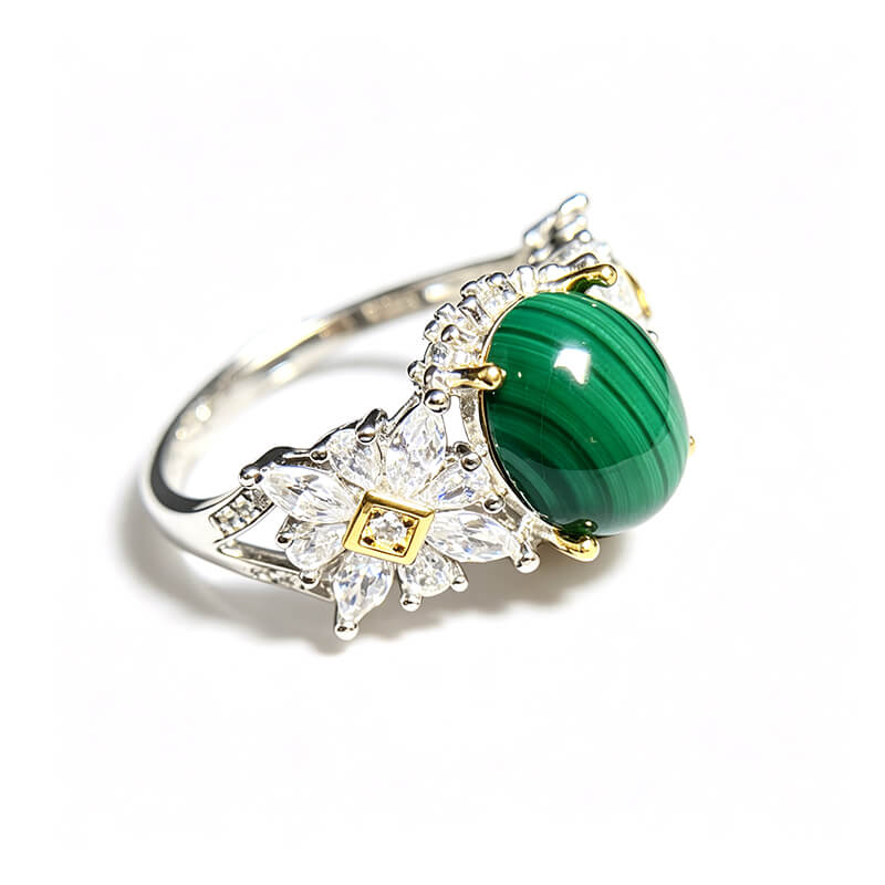 Rosalind Vintage Garden Malachite Statement Ring