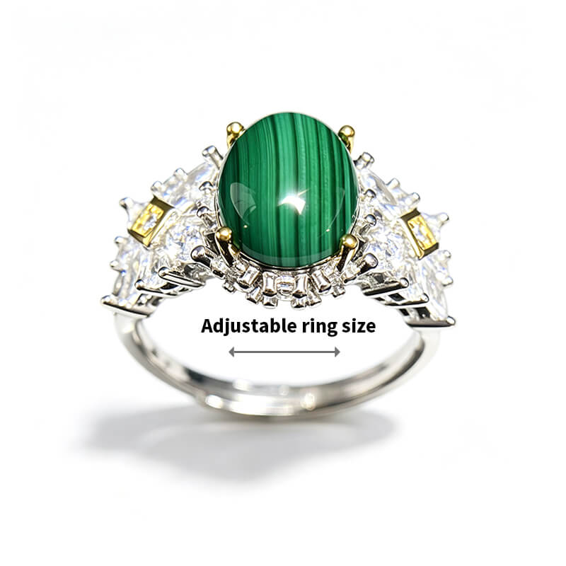 Rosalind Vintage Garden Malachite Statement Ring