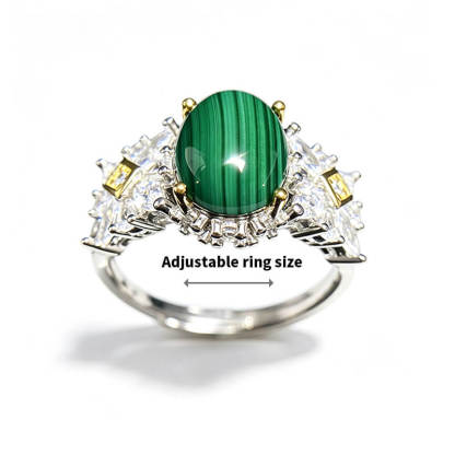 Rosalind Vintage Garden Malachite Statement Ring