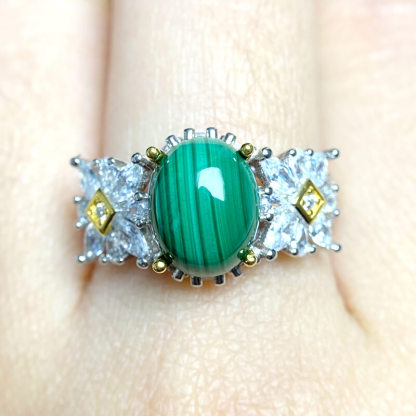 Rosalind Vintage Garden Malachite Statement Ring
