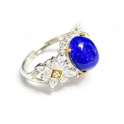 Vanessa Butterfly Lapis Lazuli Silver Ring