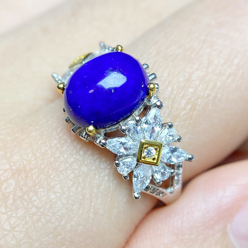 Vanessa Butterfly Lapis Lazuli Silver Ring