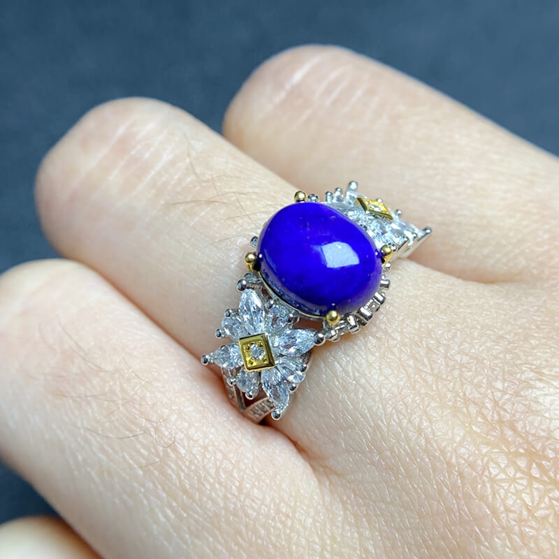 Vanessa Butterfly Lapis Lazuli Silver Ring