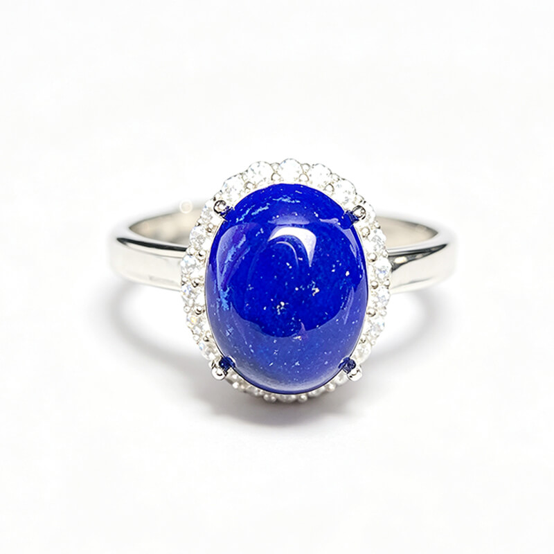 Kaelani Halo Lapis Lazuli Silver Ring