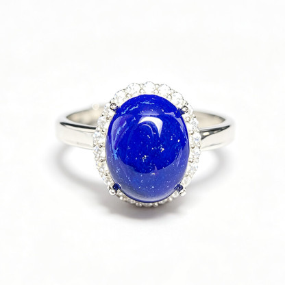 Kaelani Halo Lapis Lazuli Silver Ring
