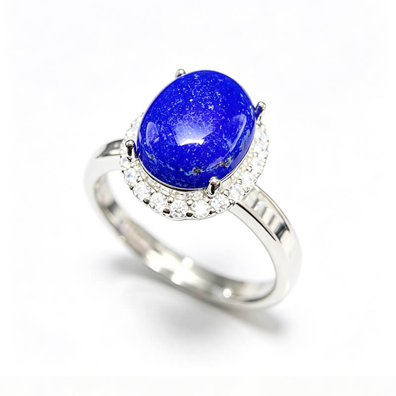Kaelani Halo Lapis Lazuli Silver Ring