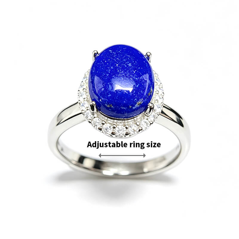 Kaelani Halo Lapis Lazuli Silver Ring