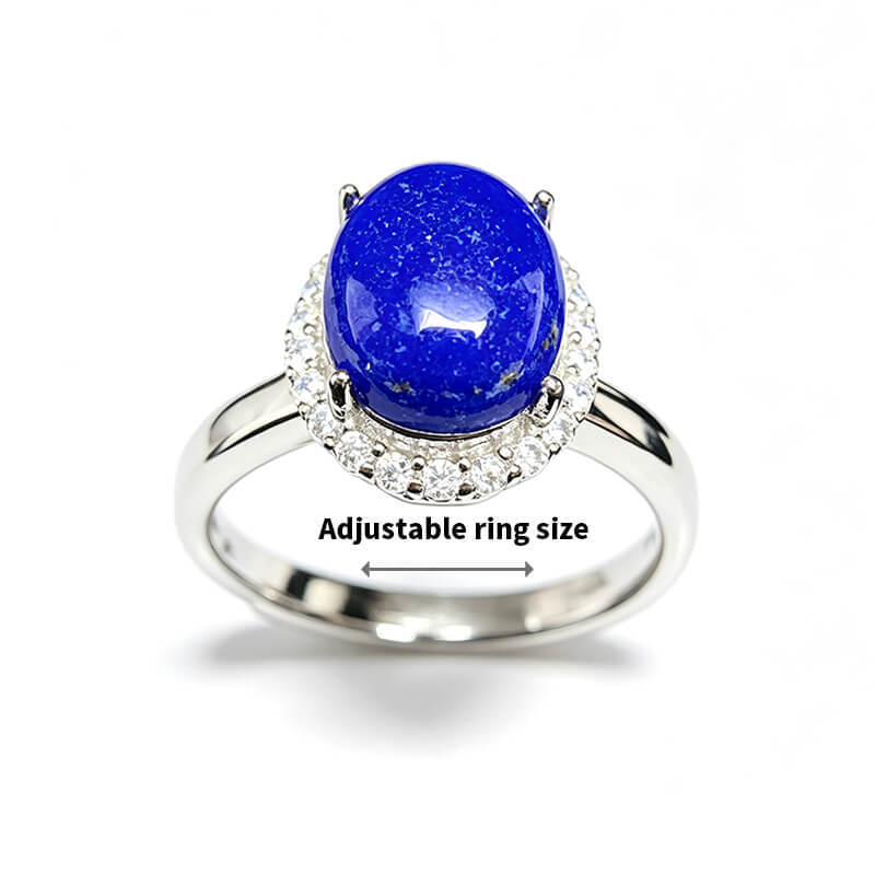 Kaelani Halo Lapis Lazuli Silver Ring