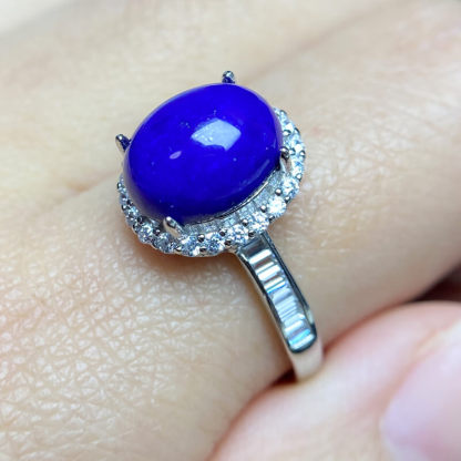Kaelani Halo Lapis Lazuli Silver Ring