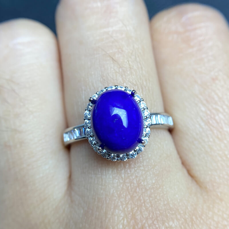 Kaelani Halo Lapis Lazuli Silver Ring
