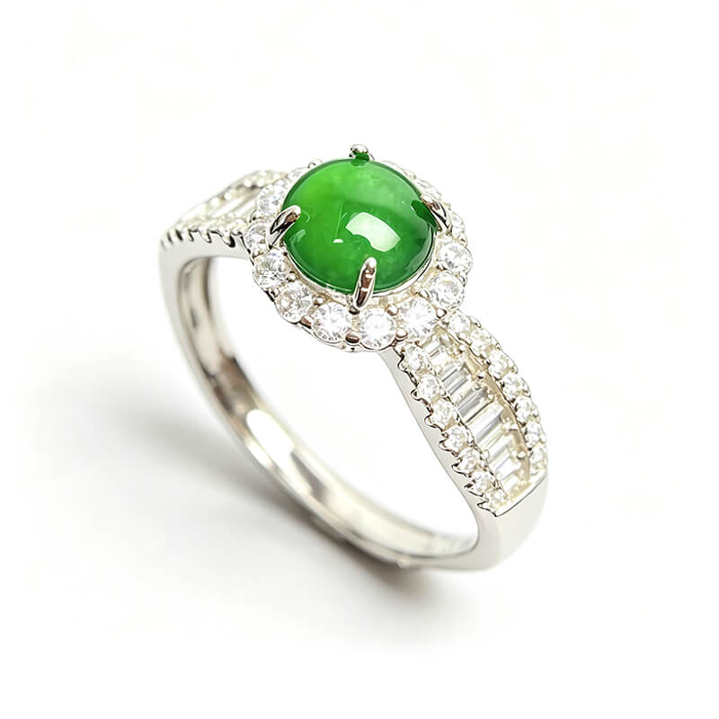 Liana Vivid Green Jade Statement Ring