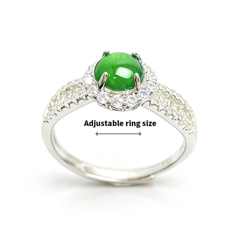 Liana Vivid Green Jade Statement Ring