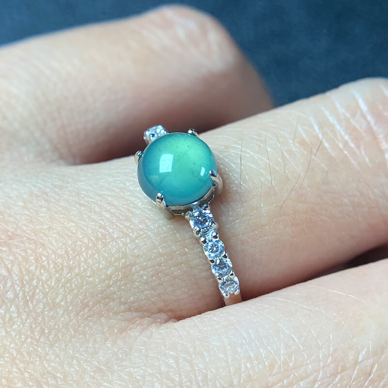 Moon Ripple・Cabochon Silver Ring