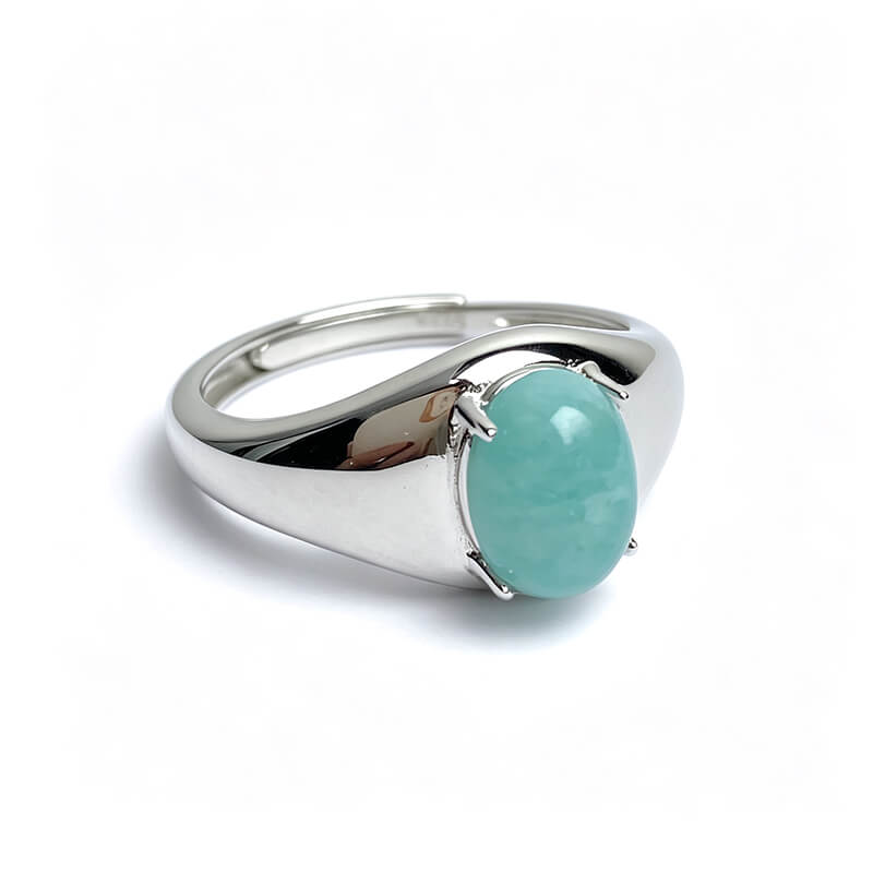 [Copy]Tide Whisper・Twisted Band Amazonite Silver Ring