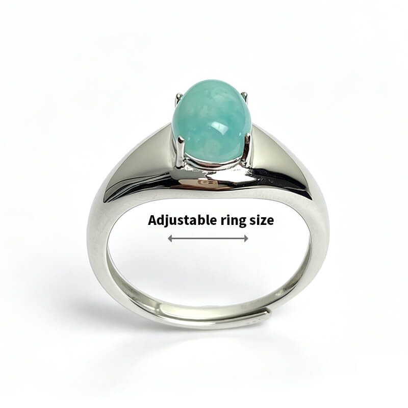 [Copy]Tide Whisper・Twisted Band Amazonite Silver Ring