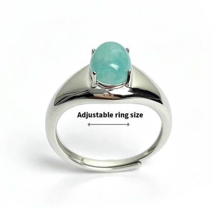 [Copy]Tide Whisper・Twisted Band Amazonite Silver Ring