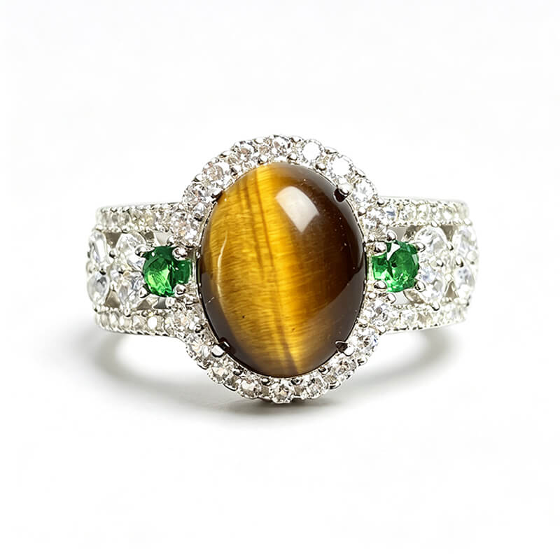 Golden Gaze・Tiger's Eye Vintage Silver Ring