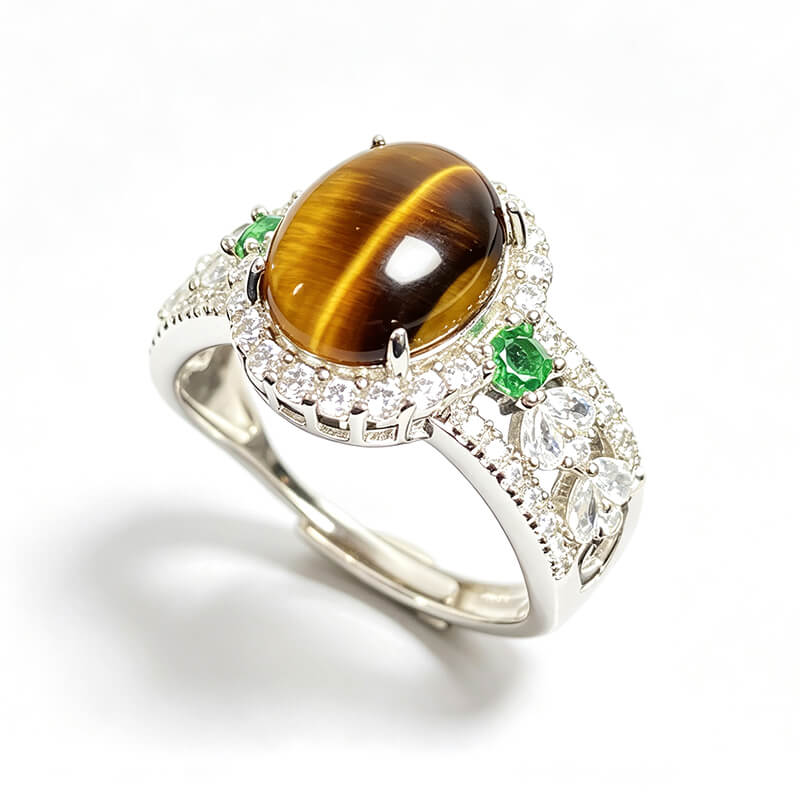 Golden Gaze・Tiger's Eye Vintage Silver Ring