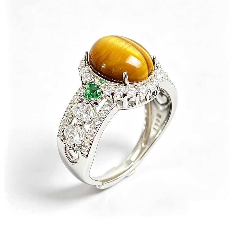 Golden Gaze・Tiger's Eye Vintage Silver Ring