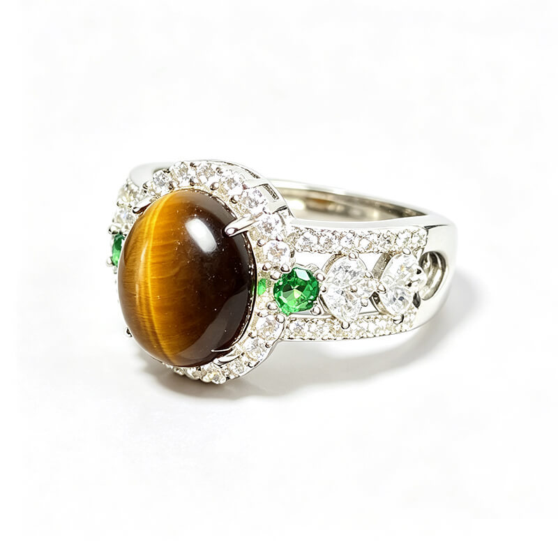Golden Gaze・Tiger's Eye Vintage Silver Ring