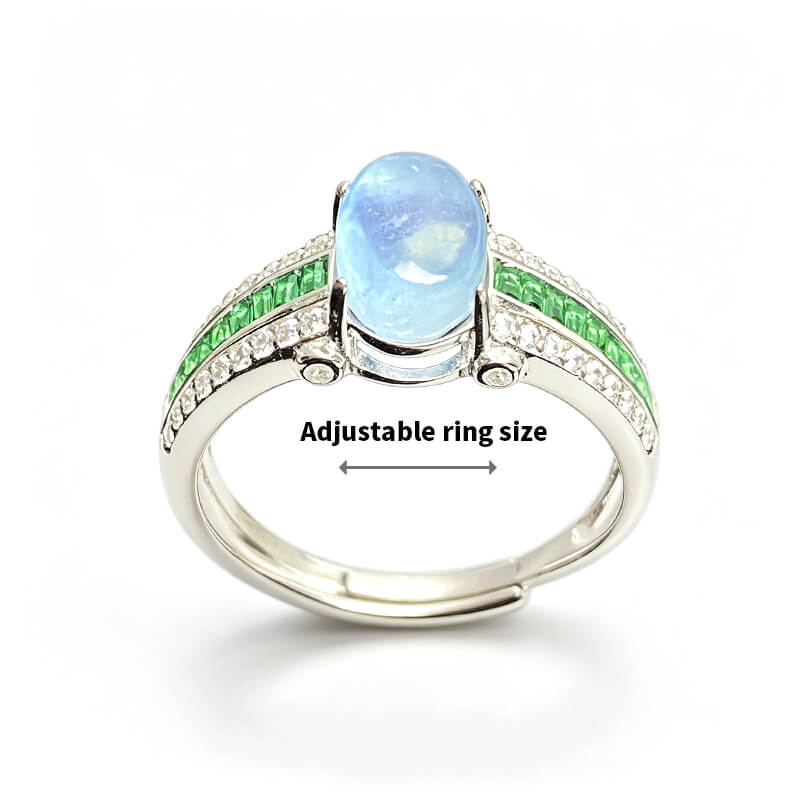 Aqua Verdant Art Deco Ring