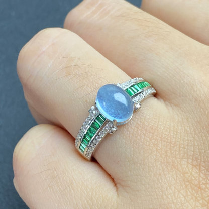 Aqua Verdant Art Deco Ring