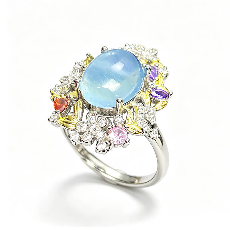 Nereid’s Garden Aquamarine Ring