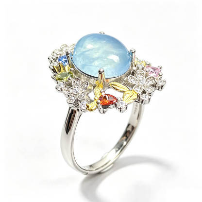Nereid’s Garden Aquamarine Ring