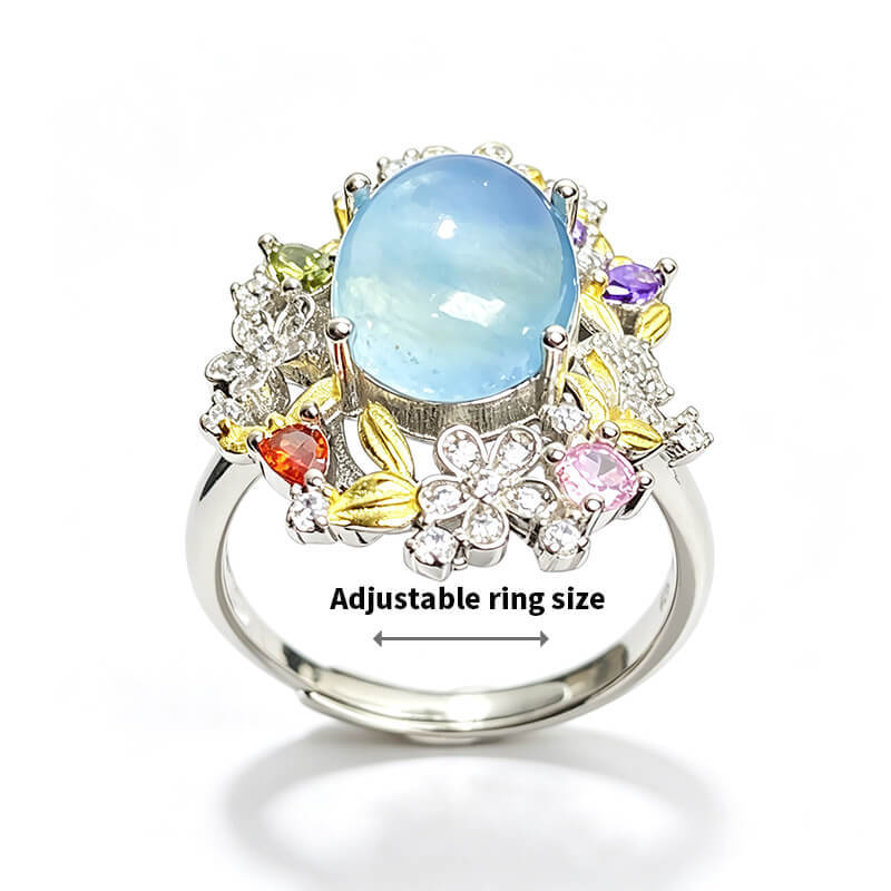 Nereid’s Garden Aquamarine Ring