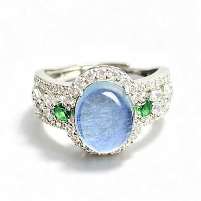Luminara Halo Aquamarine Ring