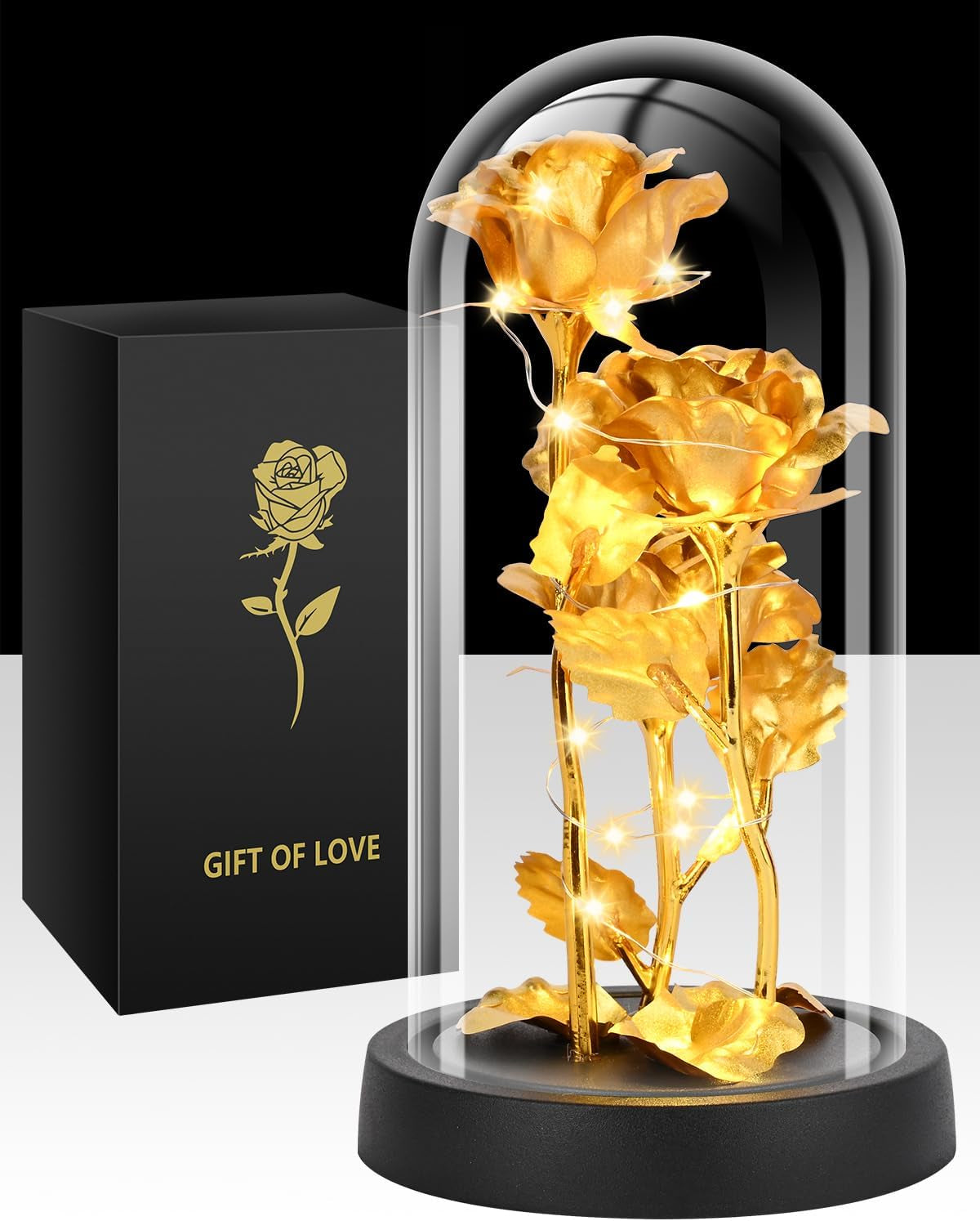 EverGlow Glass Rose Gift