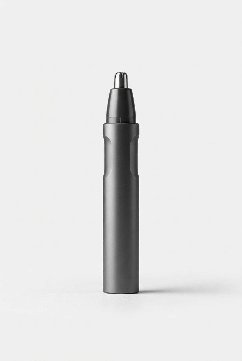 Nose hair trimmer full product view on neutral background