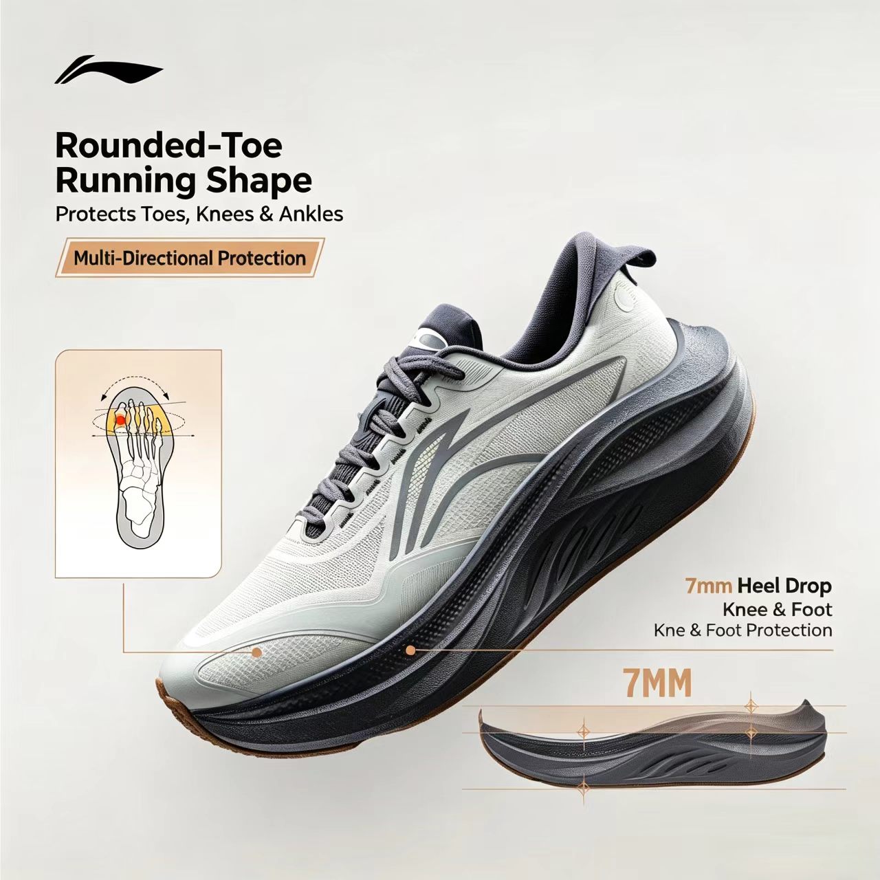 Li‑Ning 2026 New Protective Running Shoes