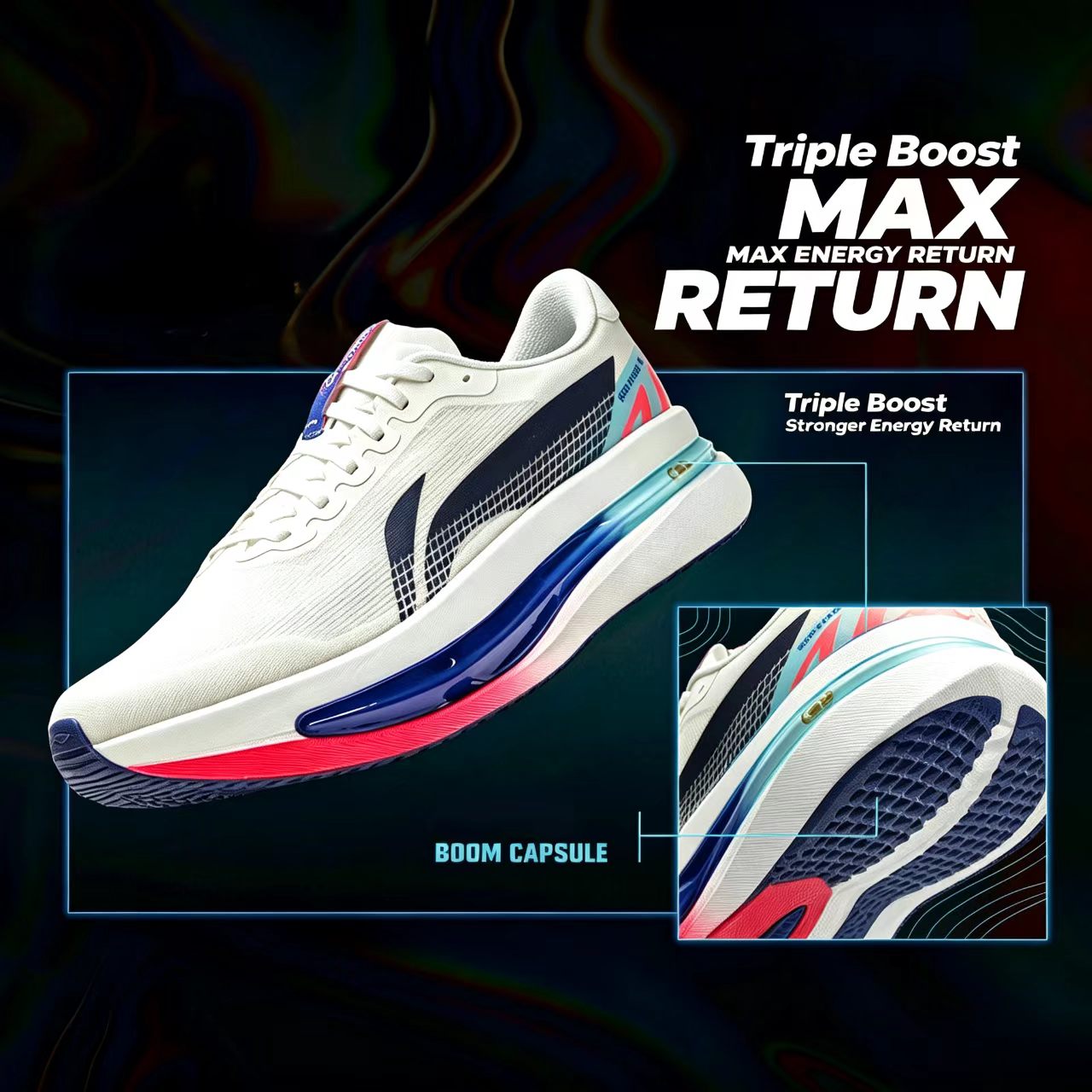 Li‑Ning Chitu 9 ULTRA Lightweight Breathable Racing‑Training Running Shoes