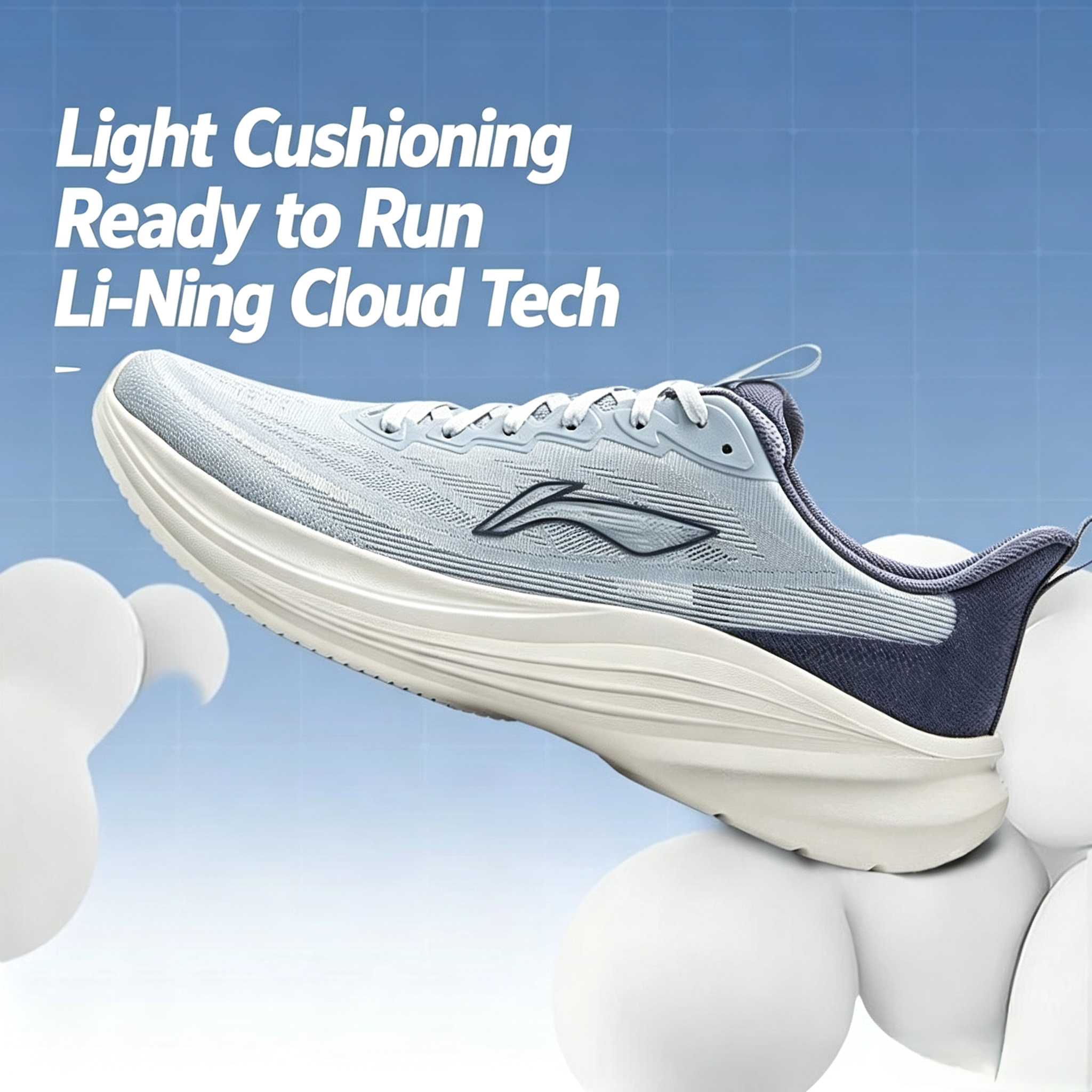 Li‑Ning Men's Summer Casual Running Shoes, Breathable Low‑Top Sneakers