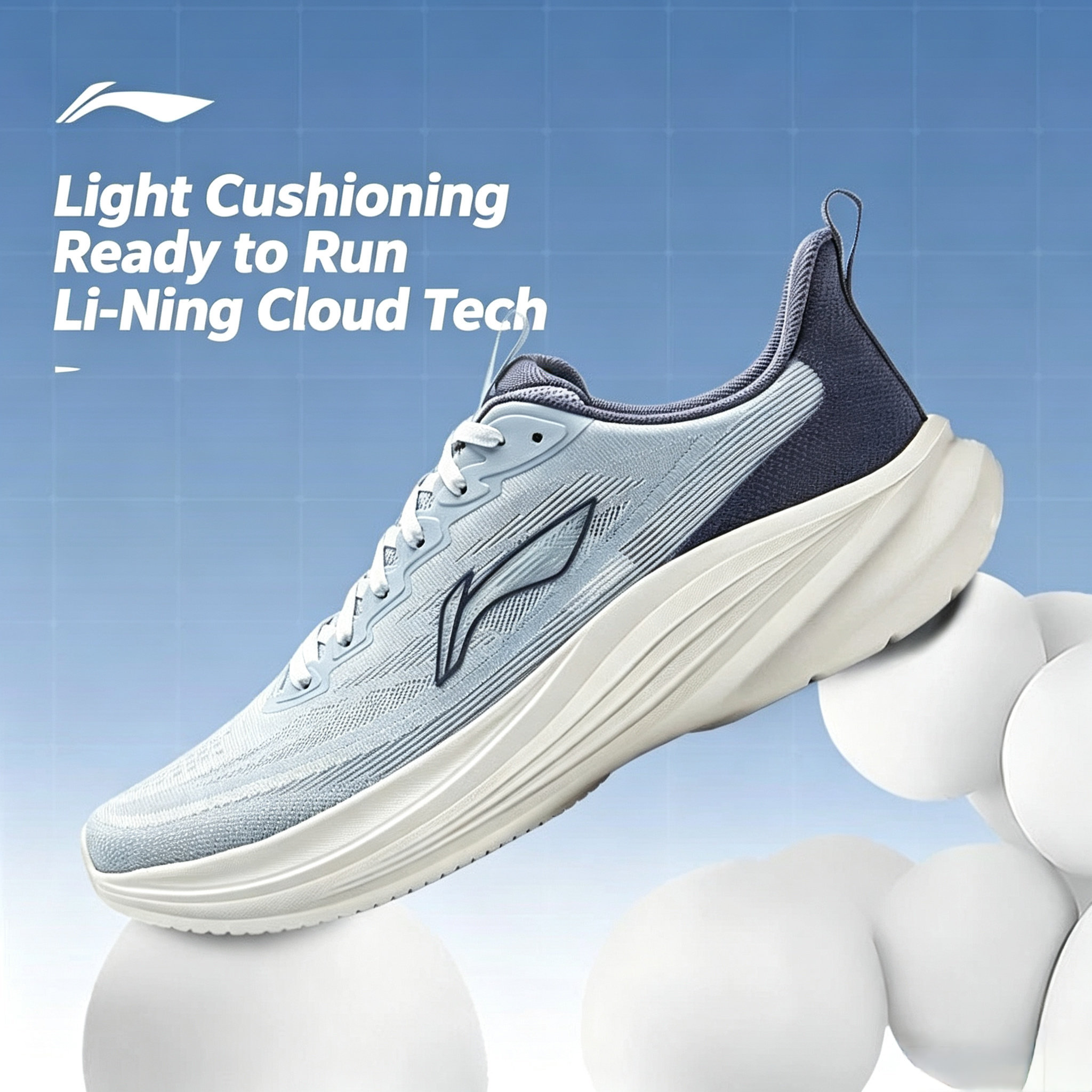 Li‑Ning Men's Summer Casual Running Shoes, Breathable Low‑Top Sneakers