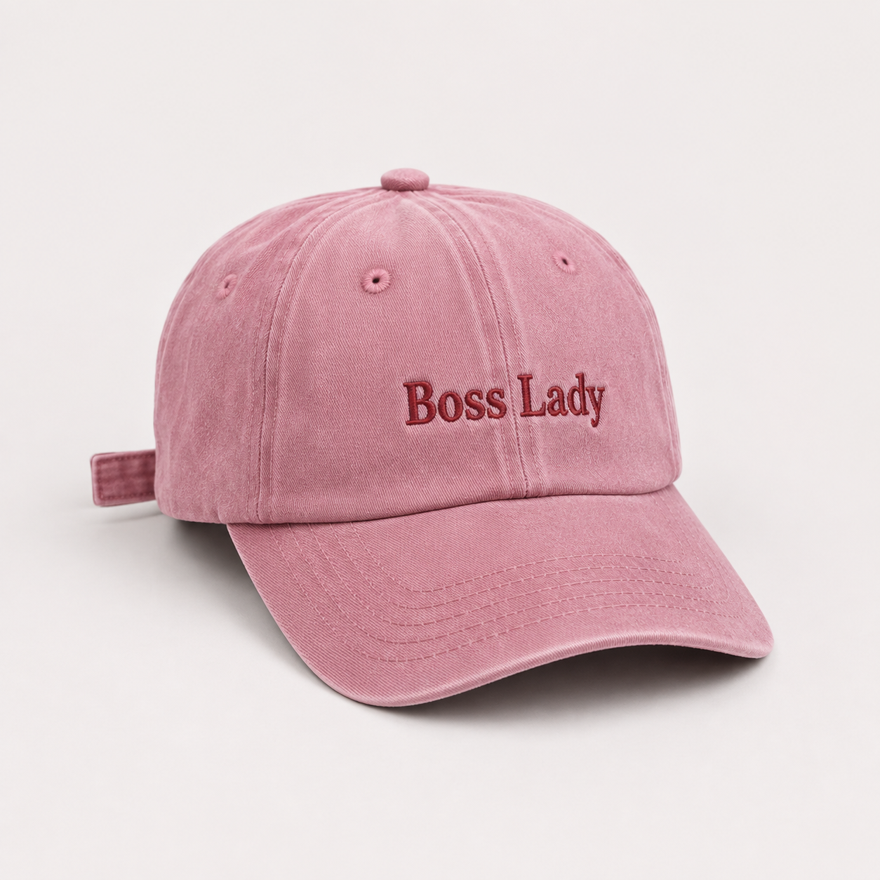 Personalized retro baseball cap with embroidered name or text.