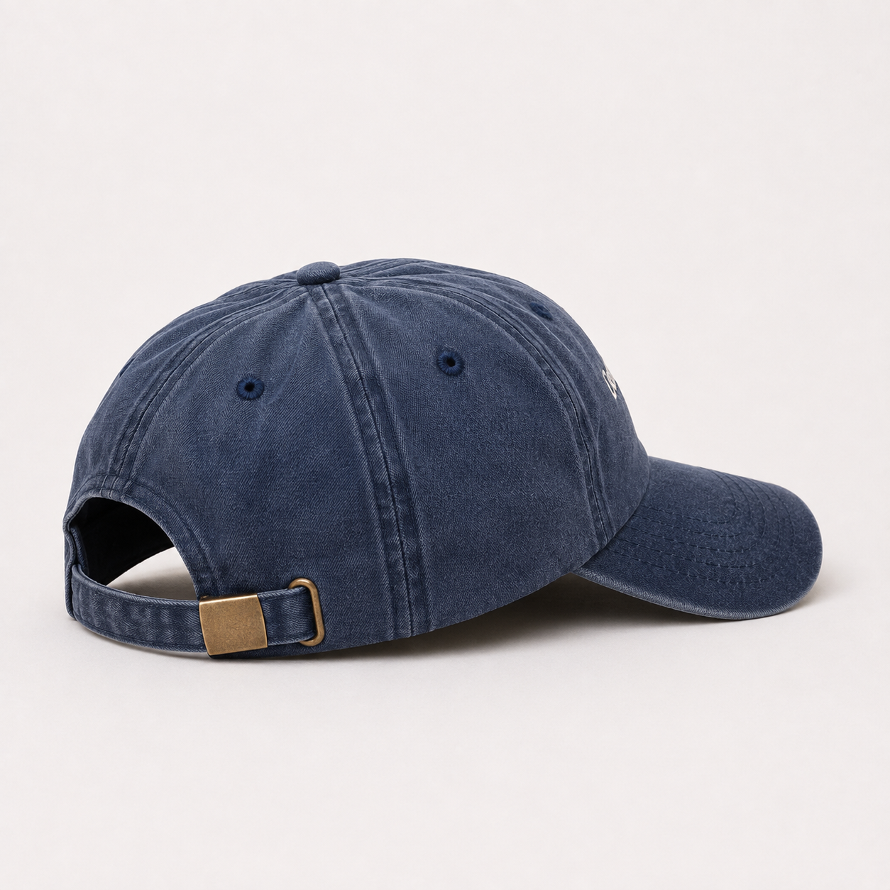 Personalized retro baseball cap with embroidered name or text.