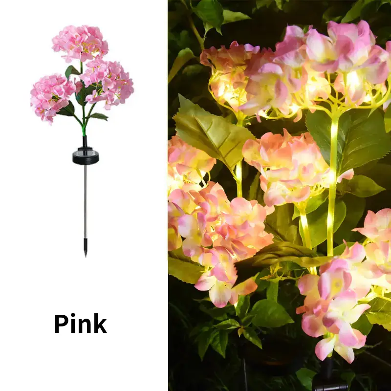 Outdoor Solar Hydrangea Flower Lights