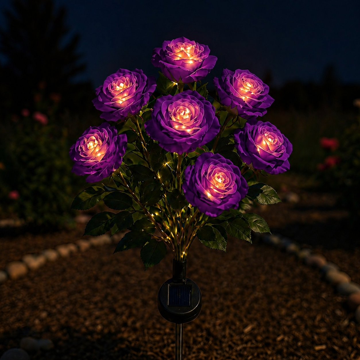 🎁🔥☀️2026 NEW Solar Simulated Garden Lights,upgraded solar panels, IP44 dustproof and waterproof