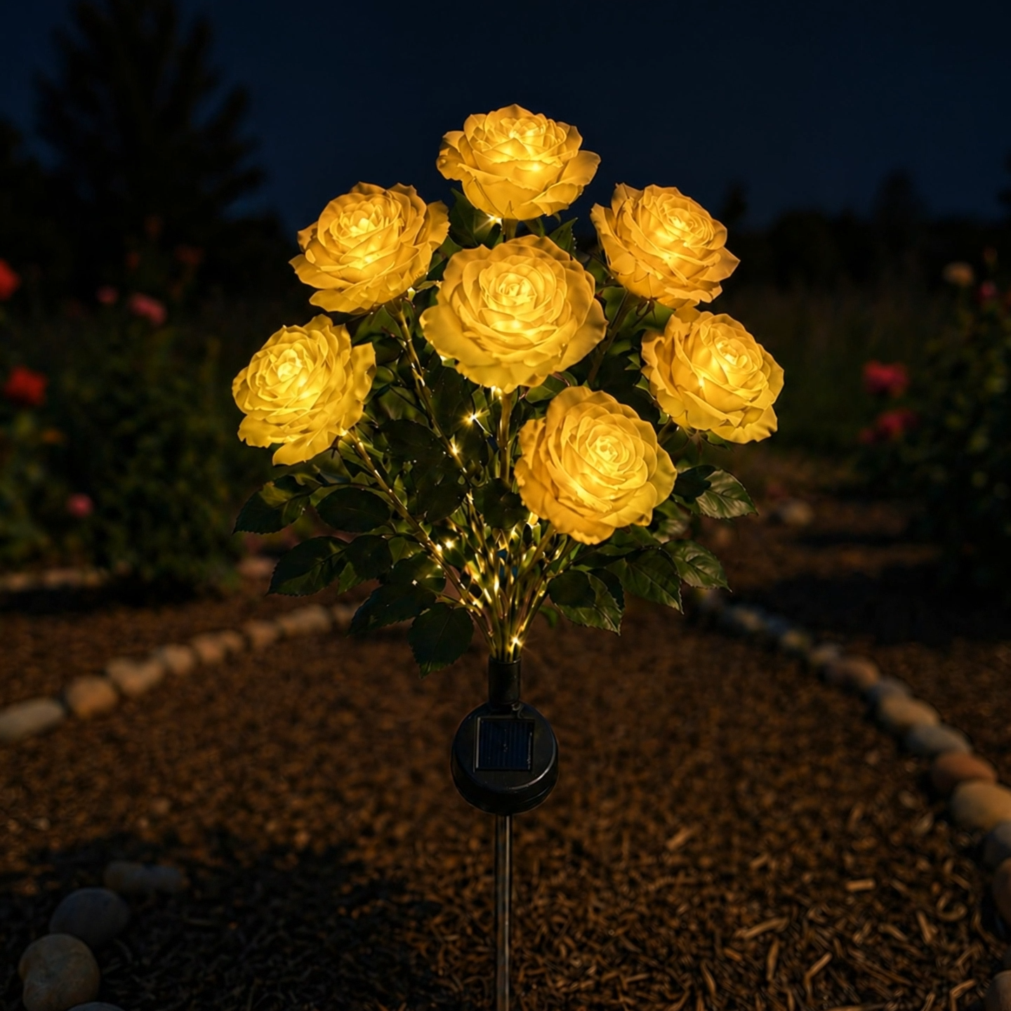 🎁🔥☀️2026 NEW Solar Simulated Garden Lights,upgraded solar panels, IP44 dustproof and waterproof