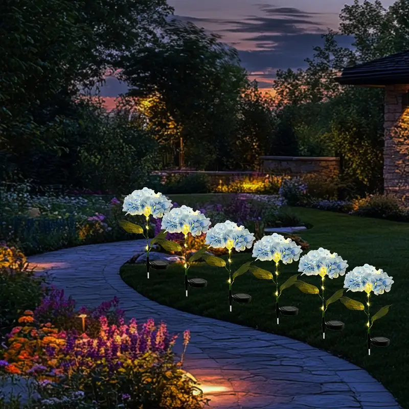 Outdoor Solar Hydrangea Flower Lights