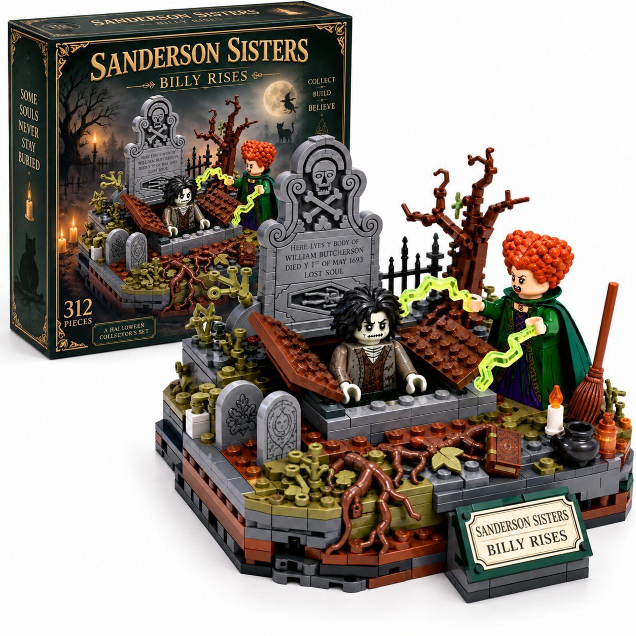 Sanderson Sisters Billy Rises Graveyard Collector Building Set