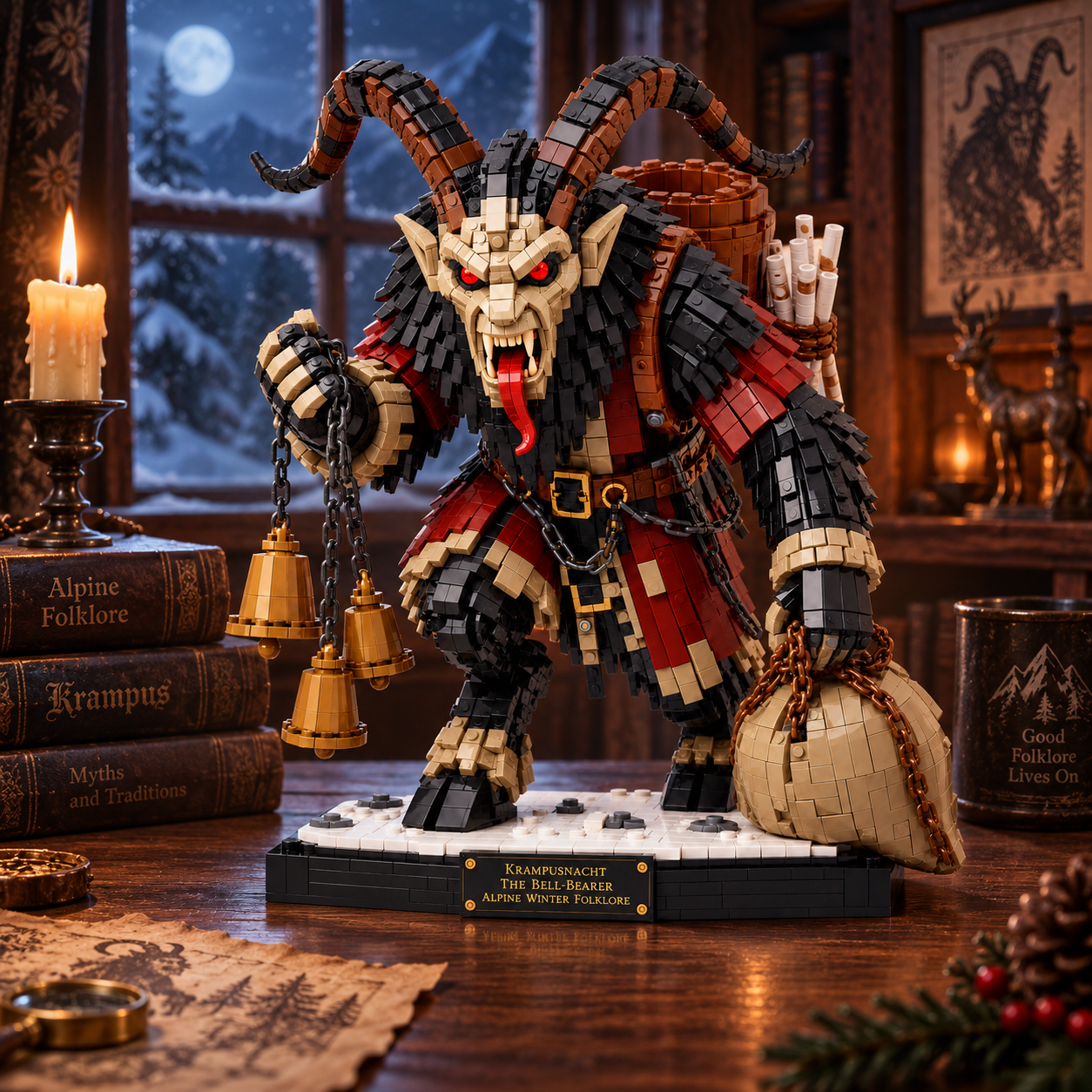 Krampusnacht The Bell Bearer Alpine Winter Folklore Collector Building Set