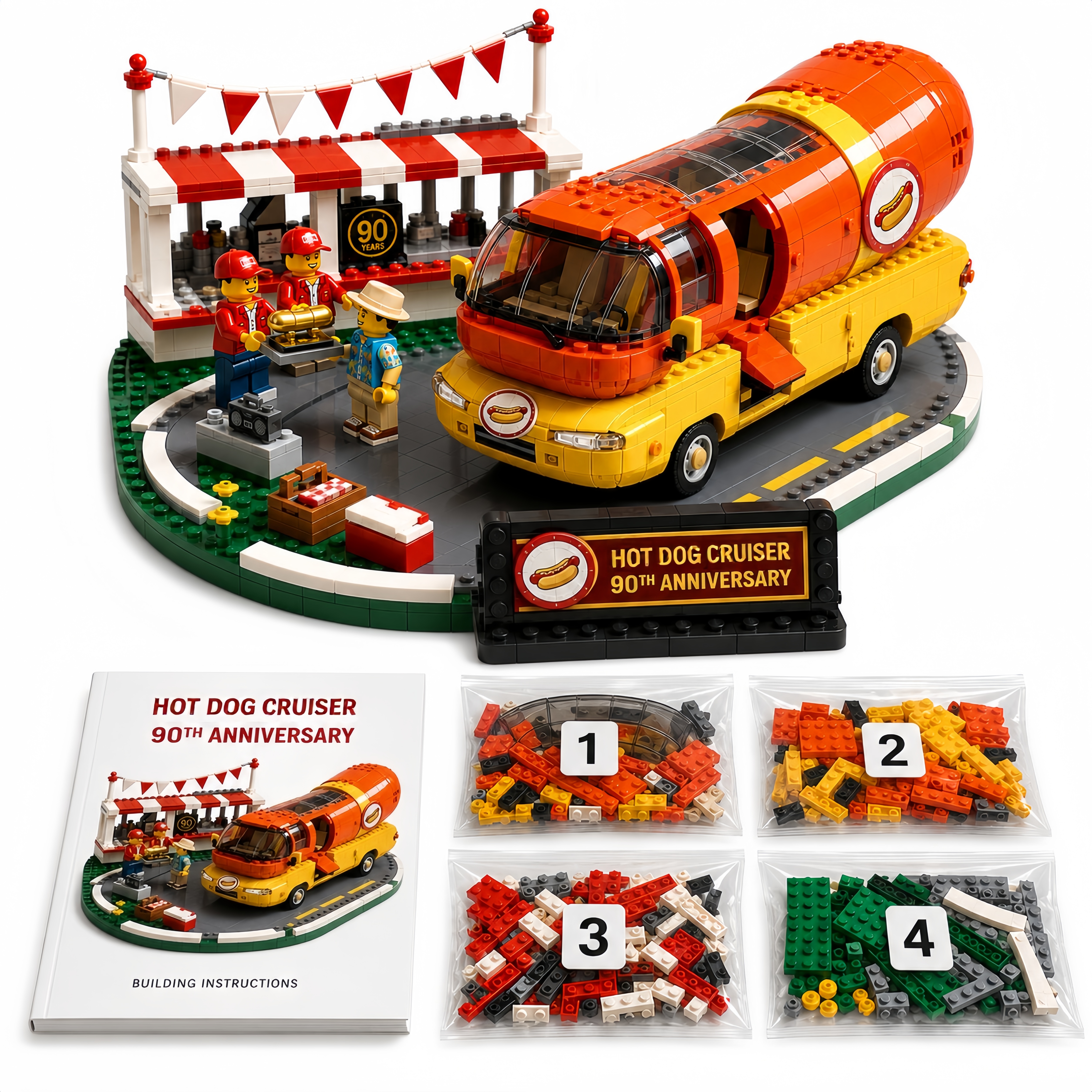 Hot Dog Cruiser 90th Anniversary Collector Building Set