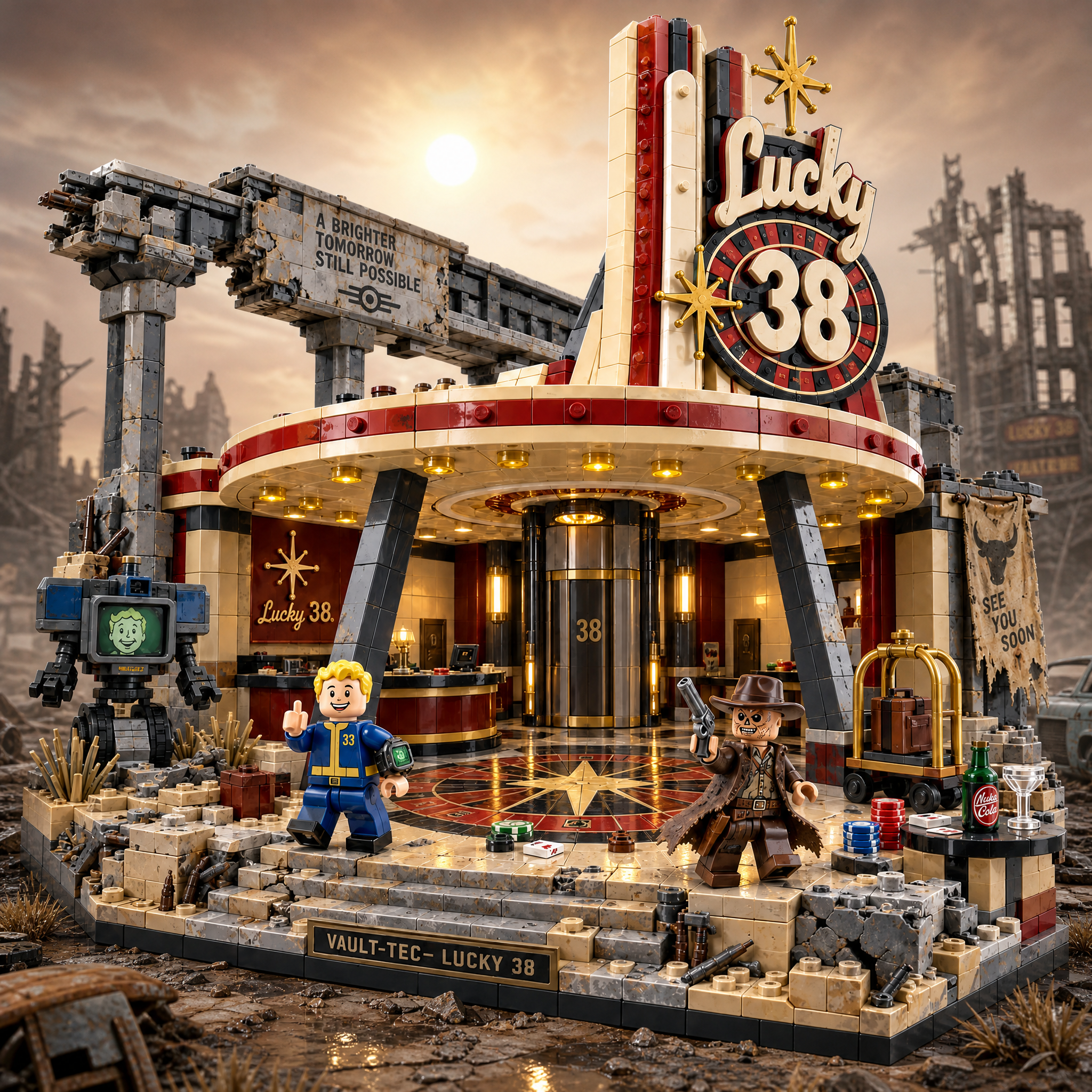 Lucky 38 Wasteland Casino Collector Building Set